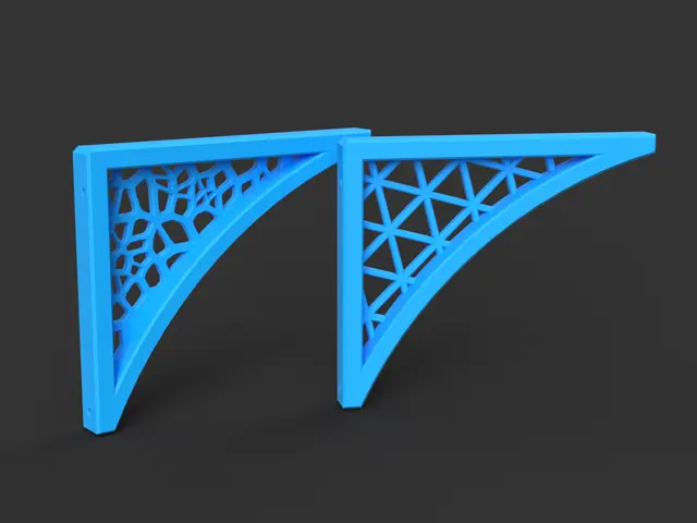 Shelf Bracket Voronoi And Triangles Design | Scalable — modelo 3D