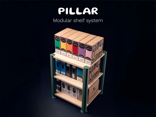 Pillar modular shelf system — modelo 3D