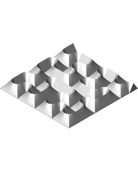 Rounded Hilbert Panels – Minimal Height — modelo 3D