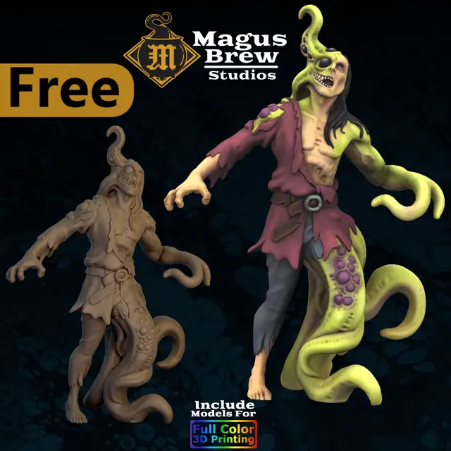 Corrupted Villager -32mm-72mmScales+Full Color-Free — modelo 3D