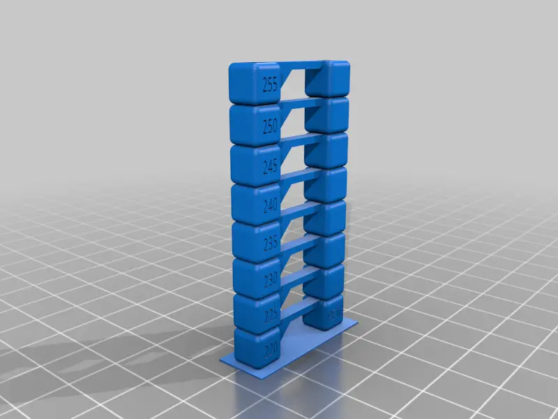 A FASTER TEMP TOWER (ABS, PLA, PETG, TPU) — modelo 3D