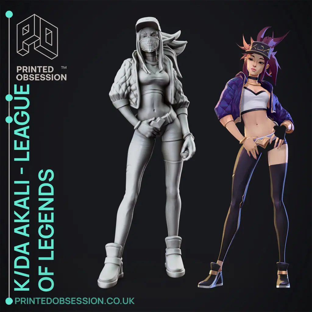 KDA Akali - LoL - 30 cm model. — modelo 3D