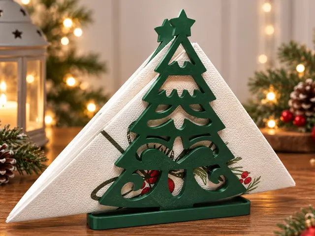 Christmas Tree Napkin Holder – 3D Printed Decor — modelo 3D