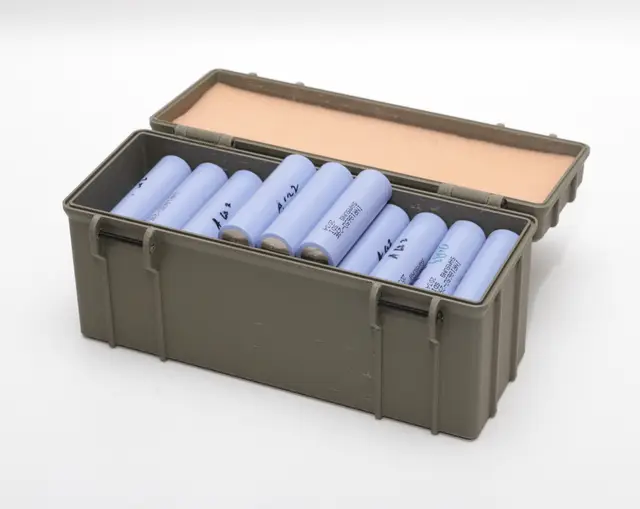 18650 Battery Storage Box for 50 Cells — modelo 3D
