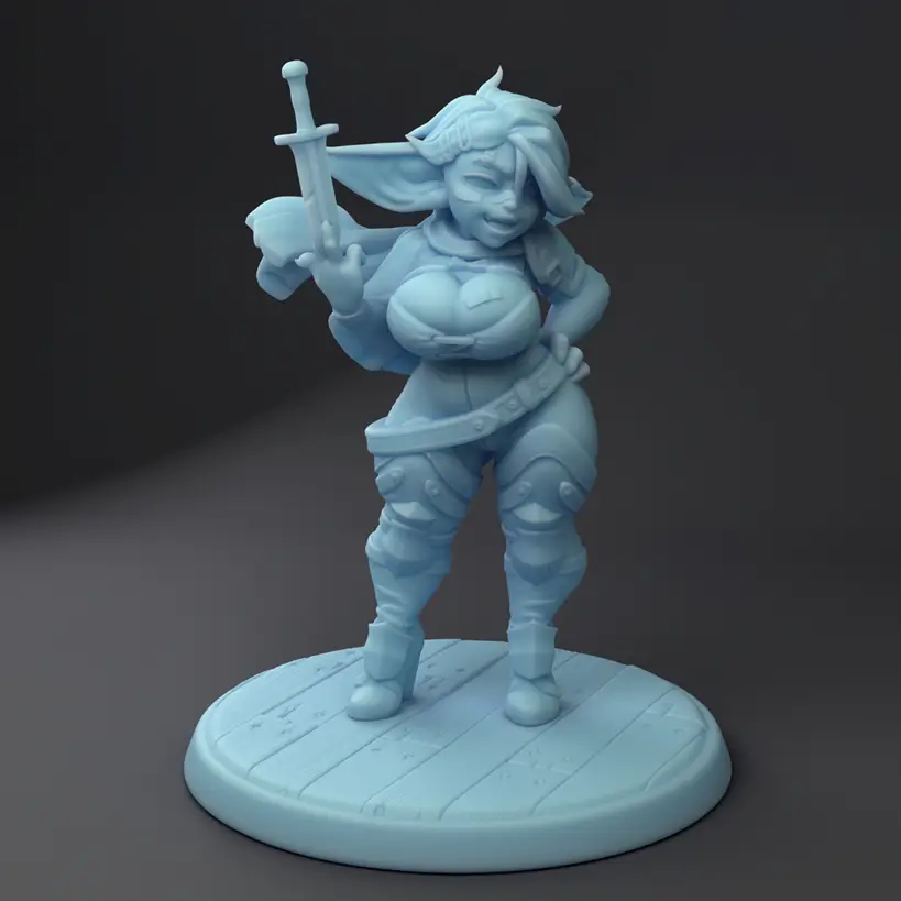 Meryl the Goblin ( Female Goblin Rogue / Dagger Assassin ) — modelo 3D