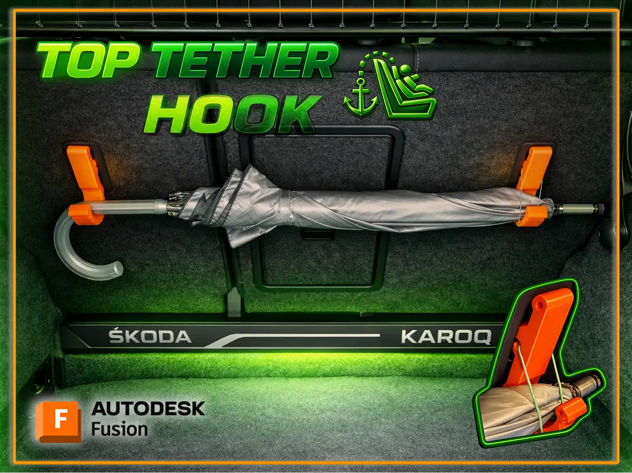 TOP TETHER / HOOK ISOFIX _„Test model for Volkswagen Group and Toyota vehicles. — modelo 3D