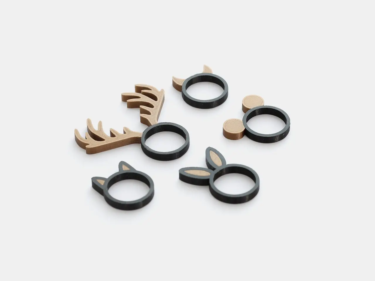 Animal Ring Collection - Dual extrusion version — modelo 3D