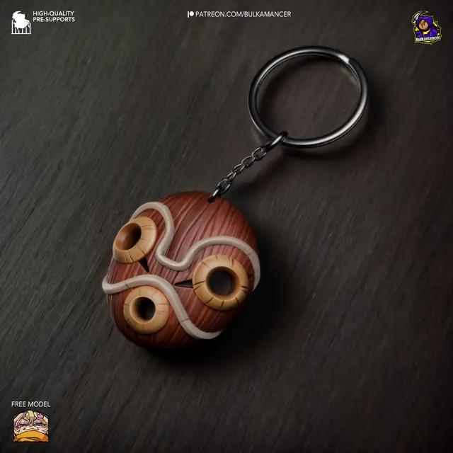 Keychain - Princess Mononoke Mask — modelo 3D