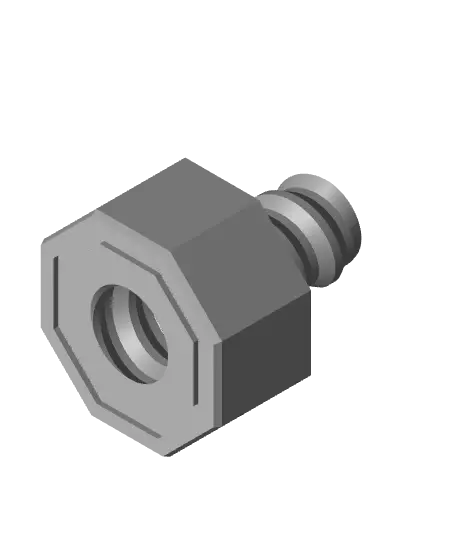 9 mm Small Thread, Small Thread Head, Bolt — modelo 3D