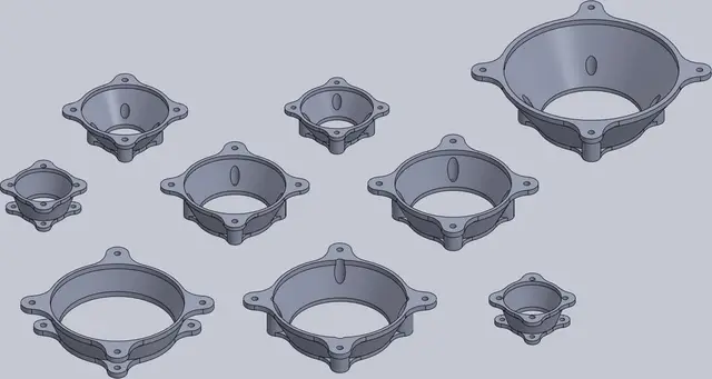 Various fan size conversion adapters — modelo 3D