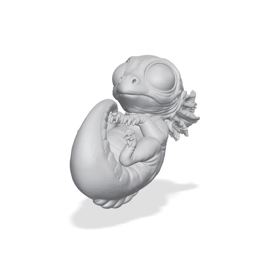 THE UNHATCHED – Axolotl Dragon Embryo — modelo 3D