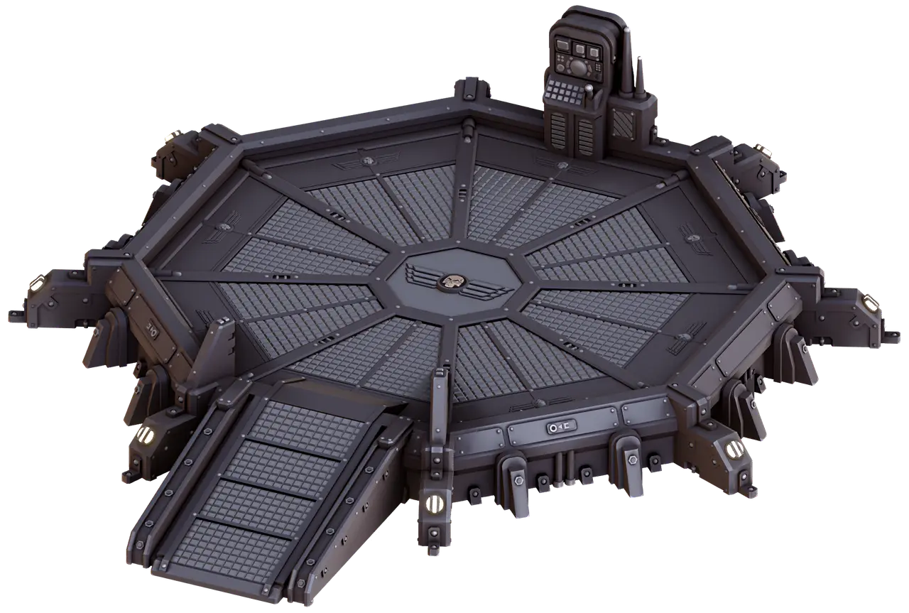 Grimdark Outpost Landing Pad — modelo 3D