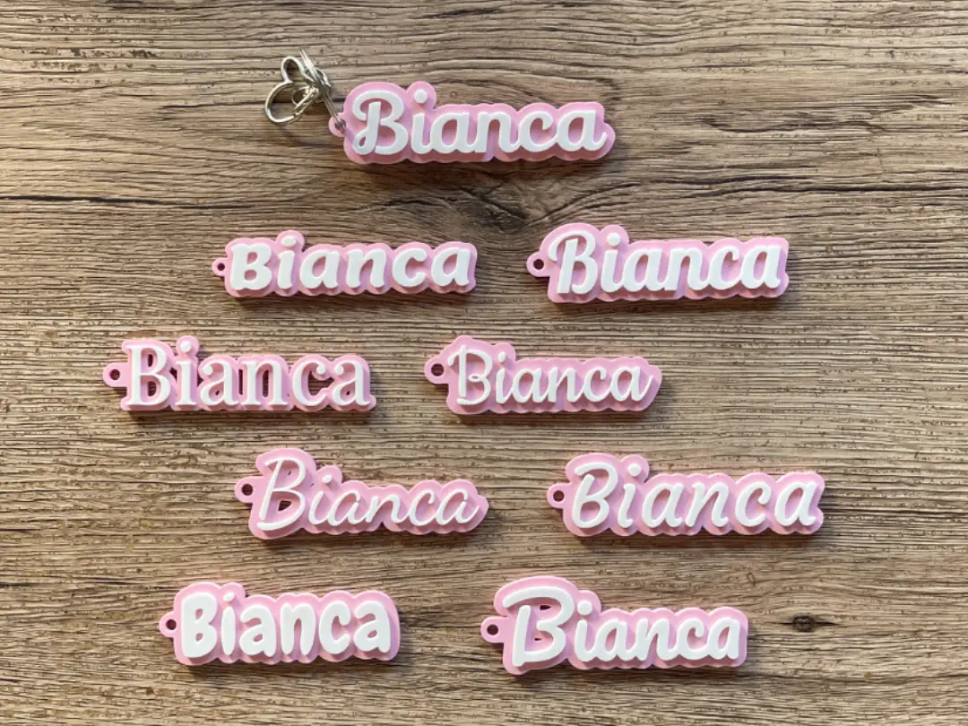 Customizable Name Keychain — modelo 3D