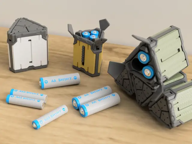Missile Pod-style Battery Holder AA/AAA /3Hatch Type — modelo 3D