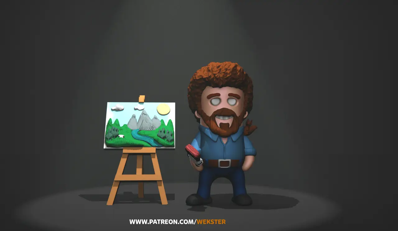 Mini Bob Ross — modelo 3D