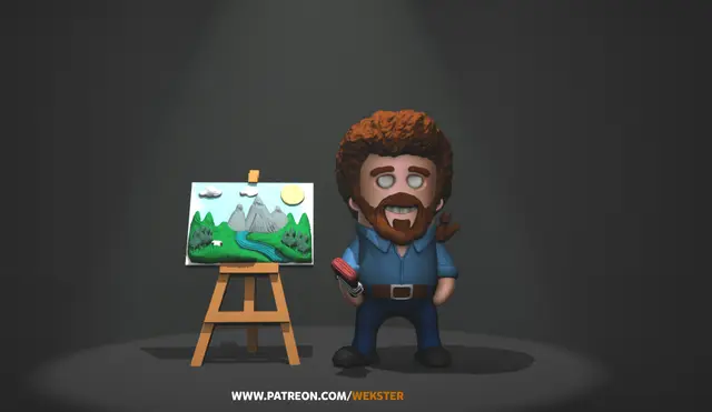 Mini Bob Ross — modelo 3D