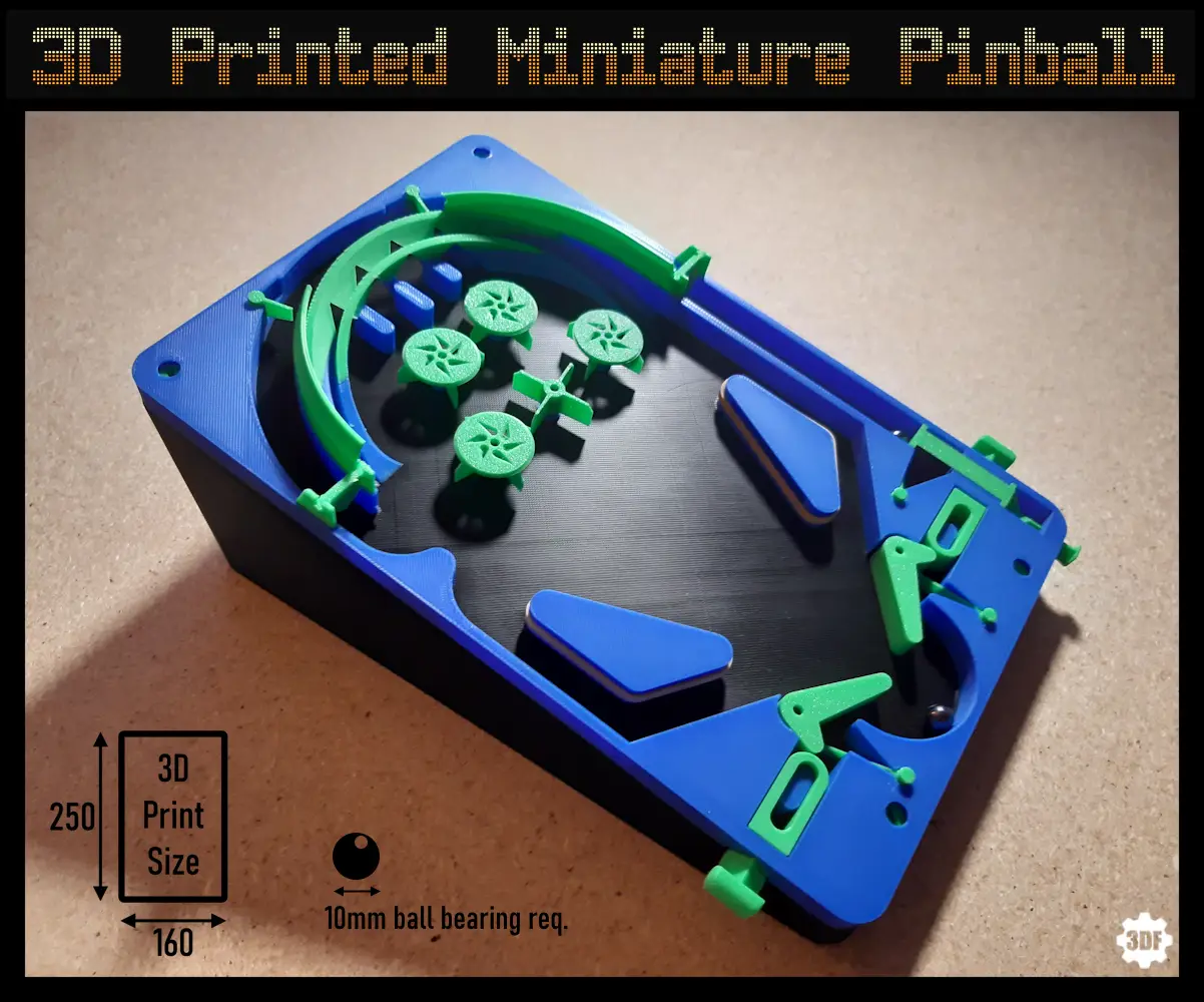 3D Printed Miniature Pinball — modelo 3D