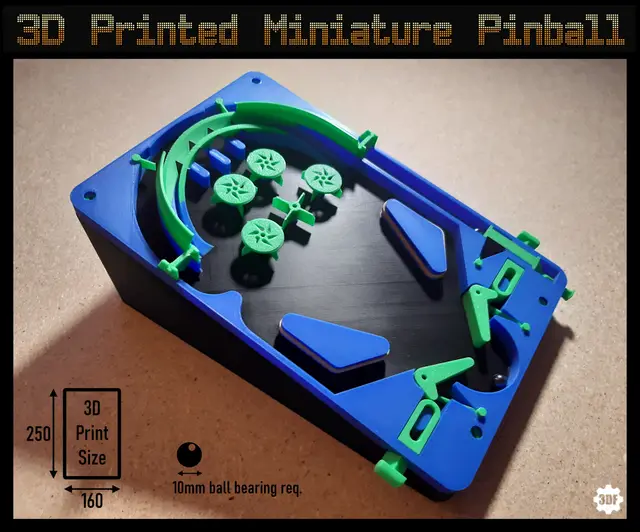 3D Printed Miniature Pinball — modelo 3D