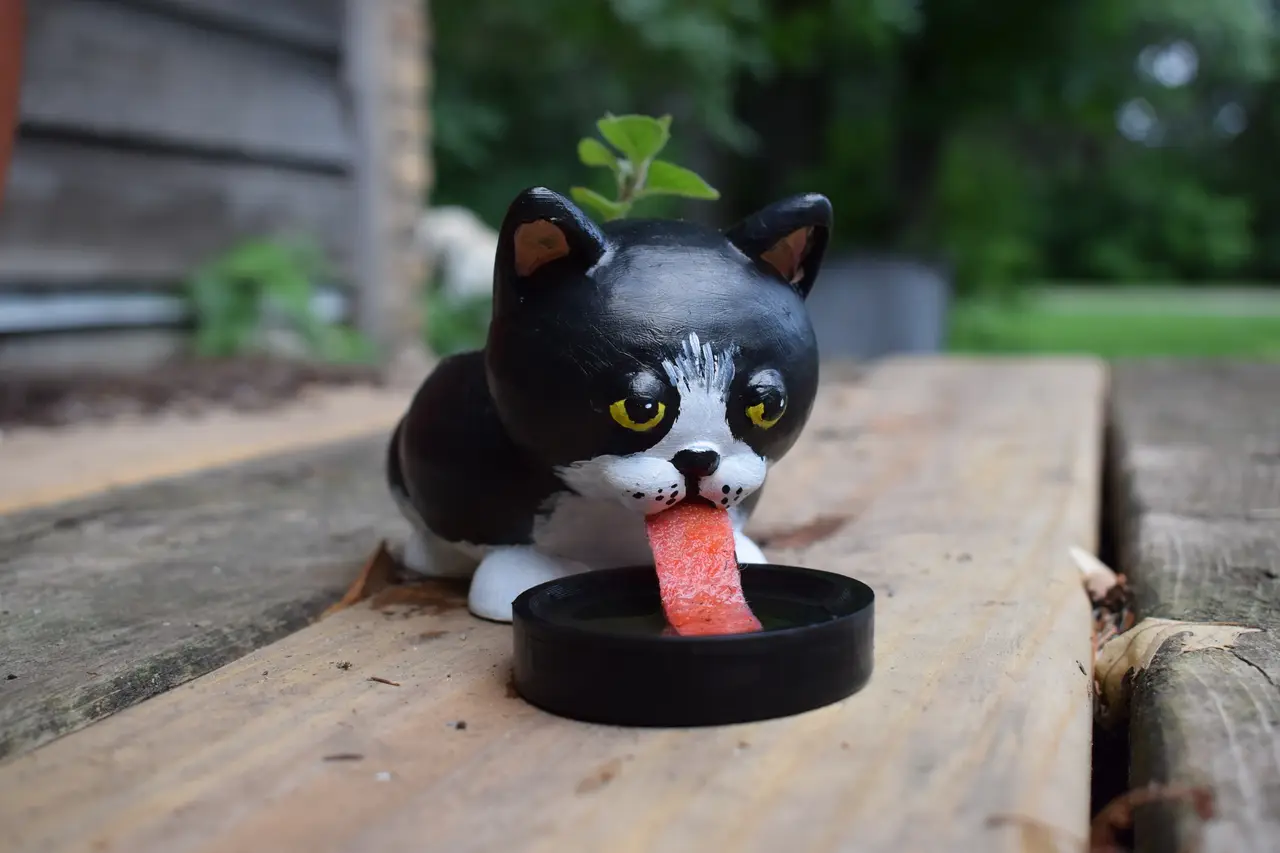 Self Water Cat Planter #Tinkerfun — modelo 3D