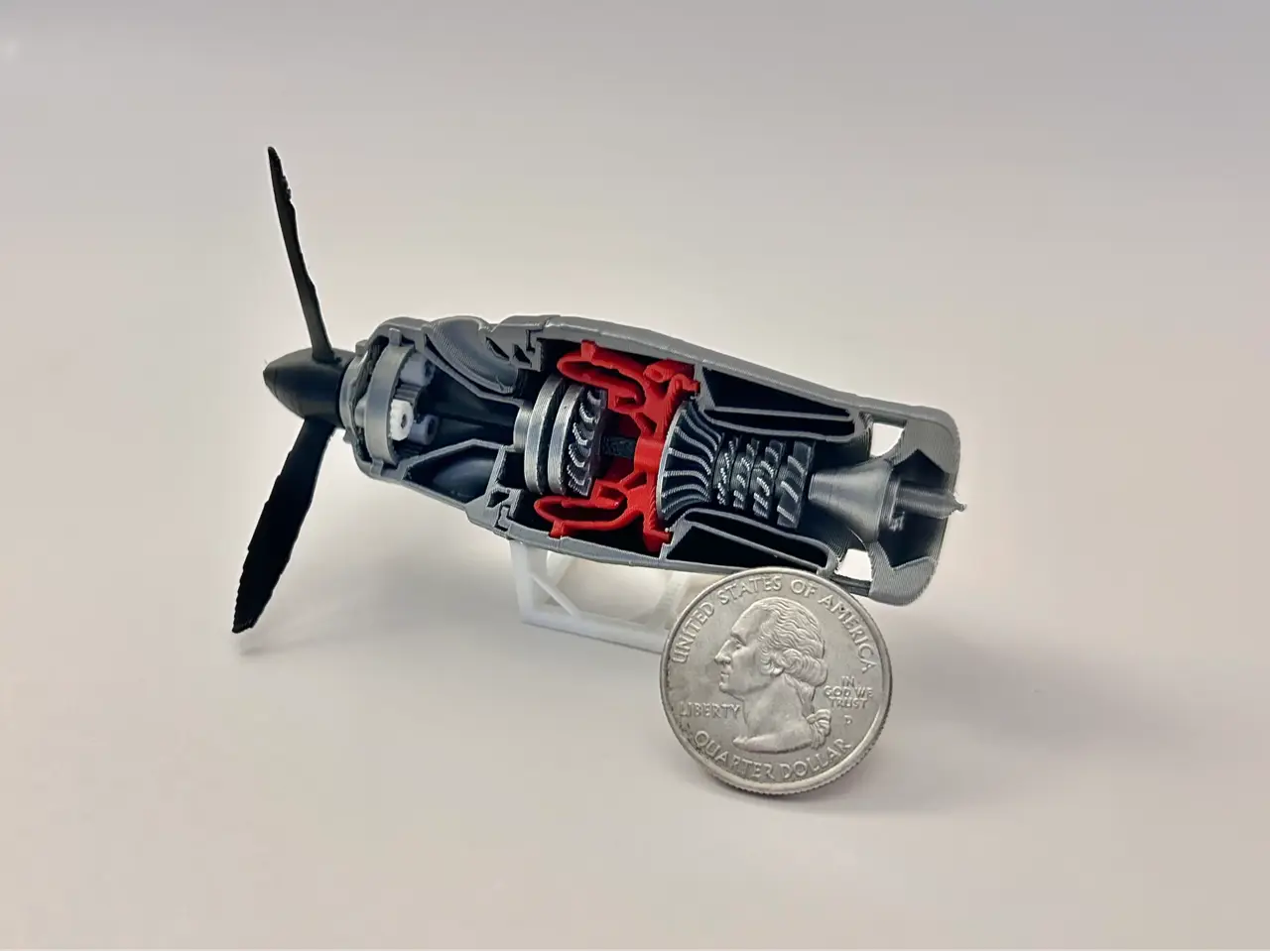 Mini TurboProp Jet Engine — modelo 3D