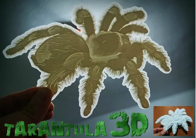 tarantula lithophane — modelo 3D