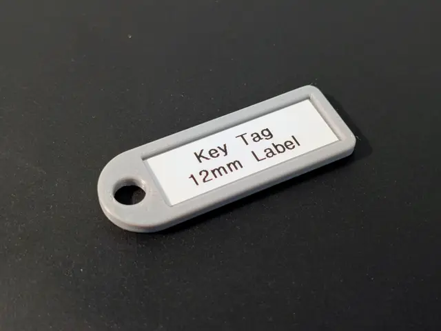 Key Tag - Works with 12mm Label Tape — modelo 3D