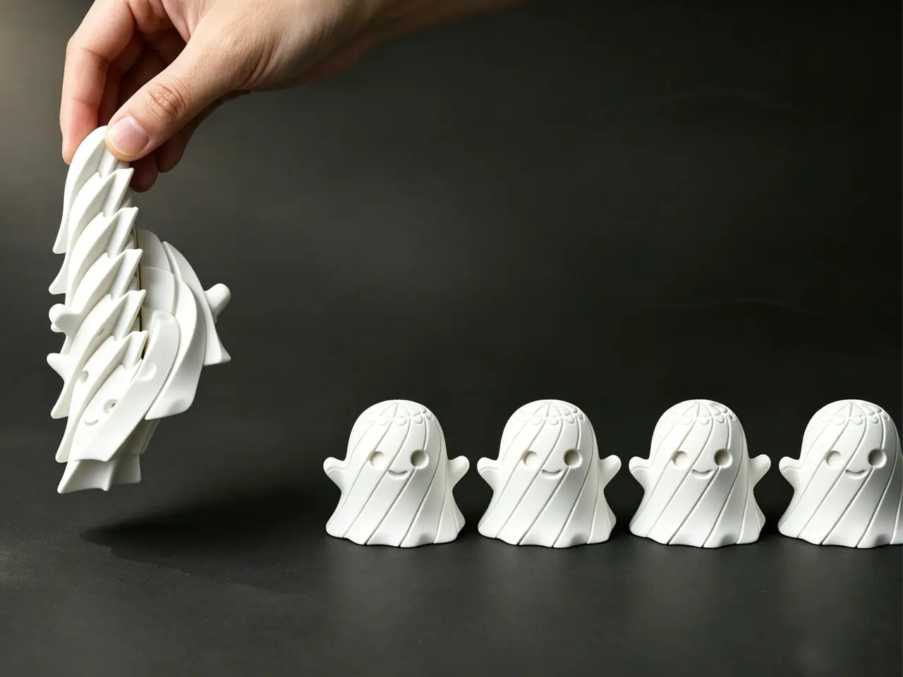 伸缩滑溜小幽灵解压玩具 — modelo 3D