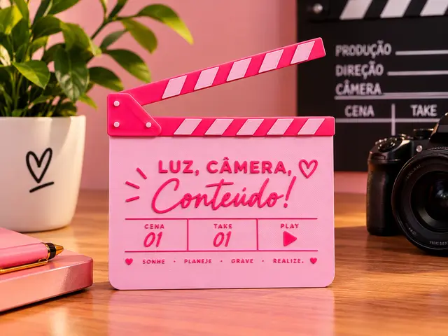 Mini Claquete 3D – Luz, Câmera, Conteúdo! — modelo 3D