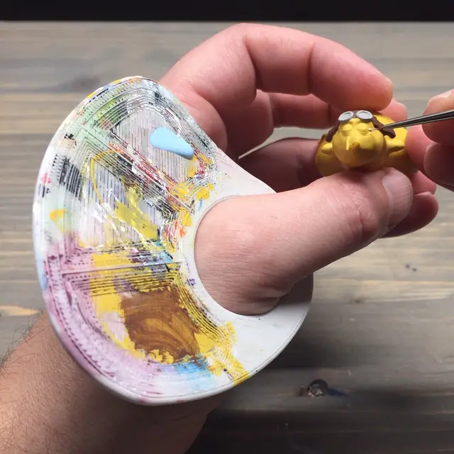 Petite Paint Palette – Left and Right Handed — modelo 3D