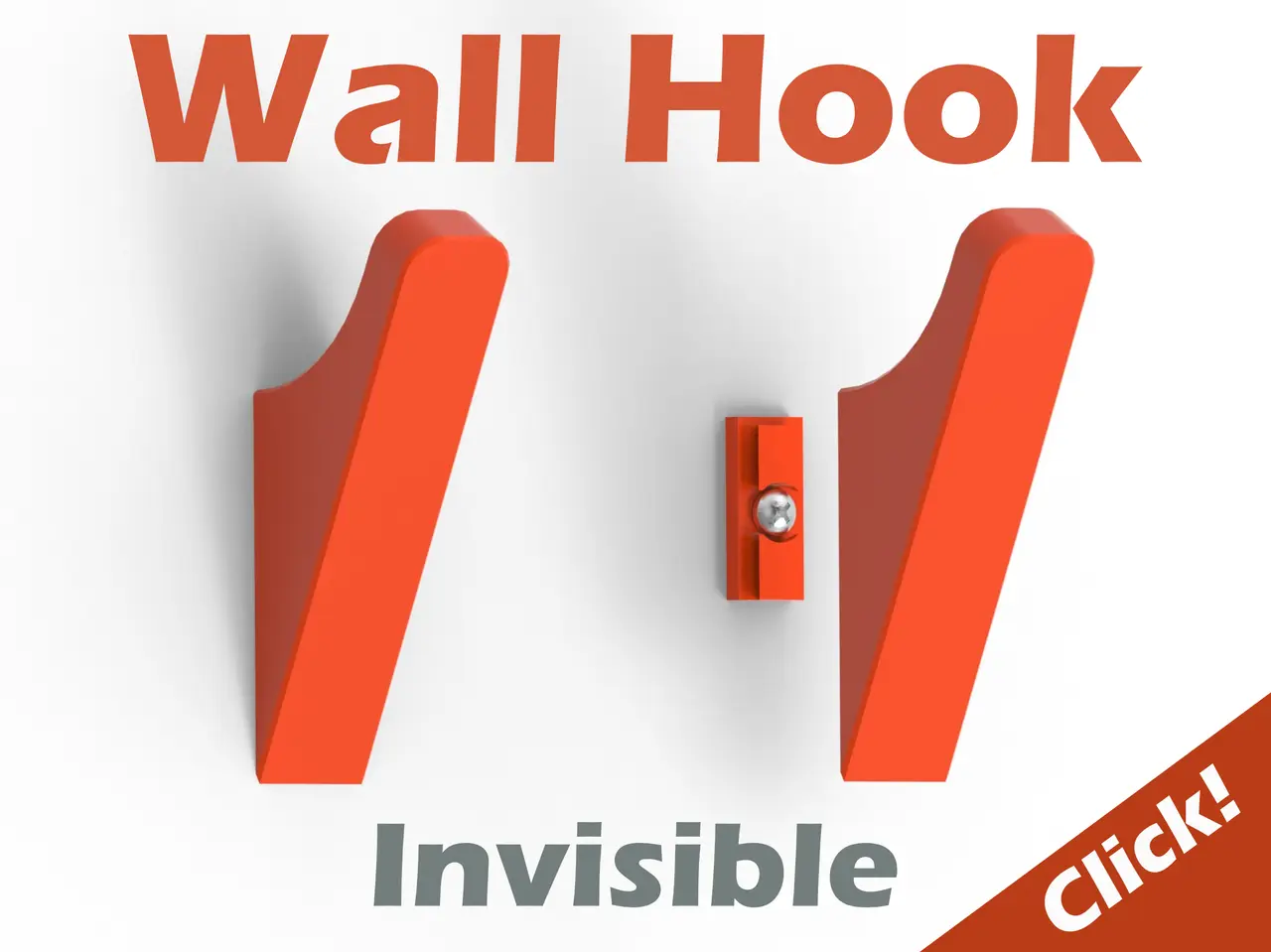 Invisible Wall Hook — modelo 3D