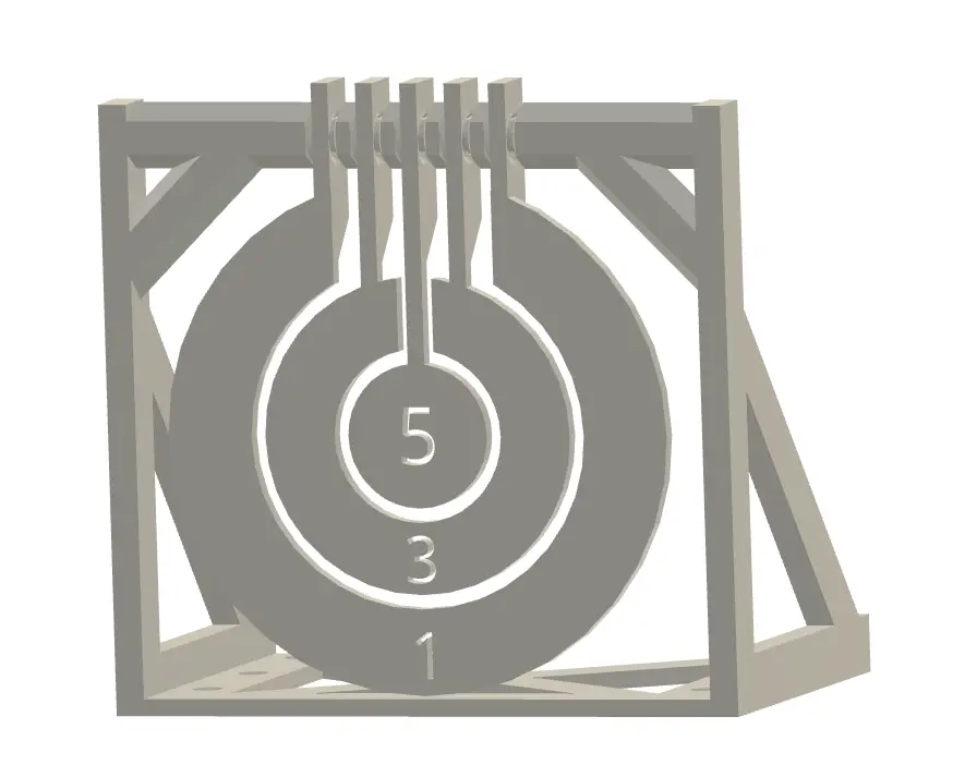 Hanging Nerf Target Print in Place — modelo 3D
