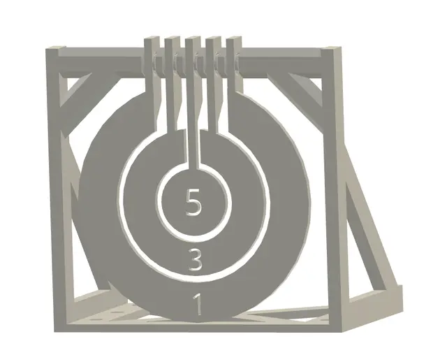 Hanging Nerf Target Print in Place — modelo 3D