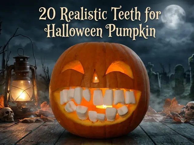 20 Realistic Teeth for Halloween Pumpkin — modelo 3D