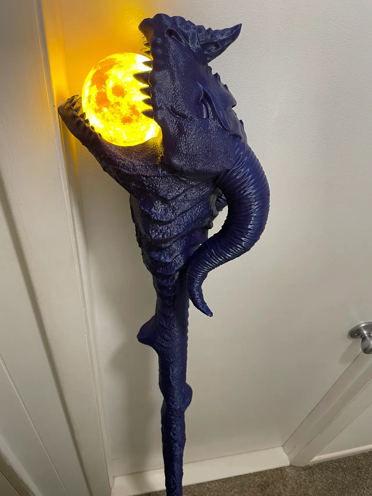 Dragon Staff W/ Lithophane Moon (Supportless Print) — modelo 3D
