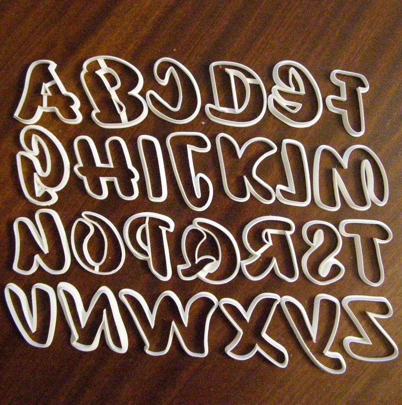 Alphabet cookie cutter 70 mm high — modelo 3D