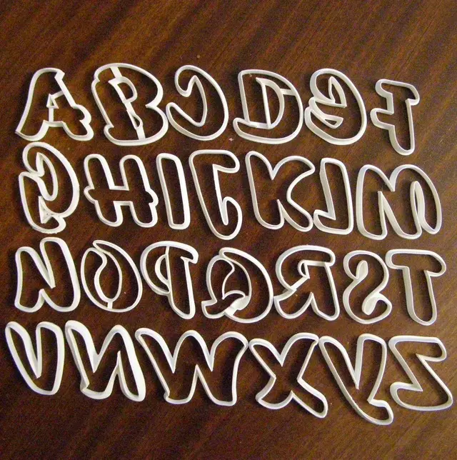 Alphabet cookie cutter 70 mm high — modelo 3D