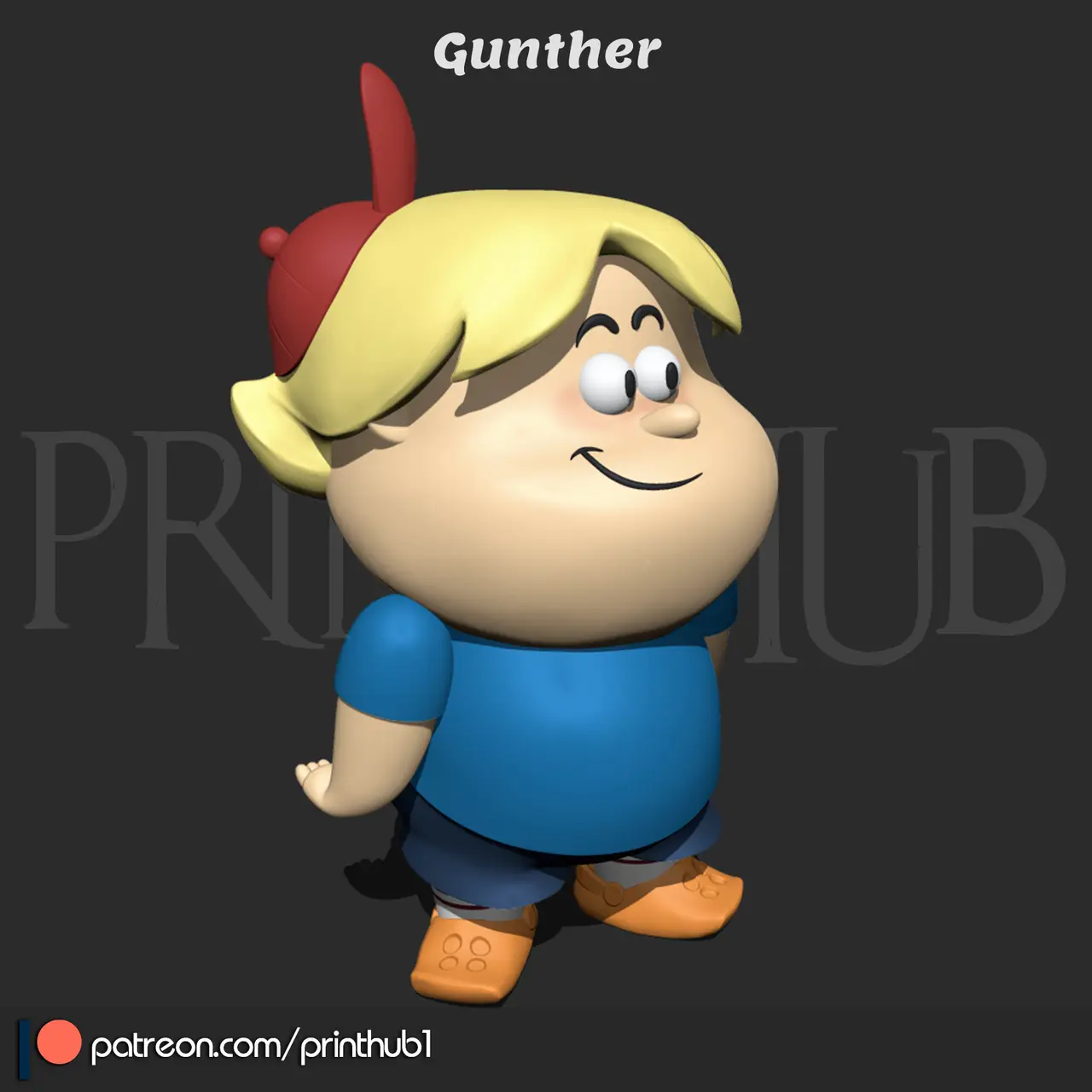 Gunther from Kick Buttowski Fanart 3d print model — modelo 3D