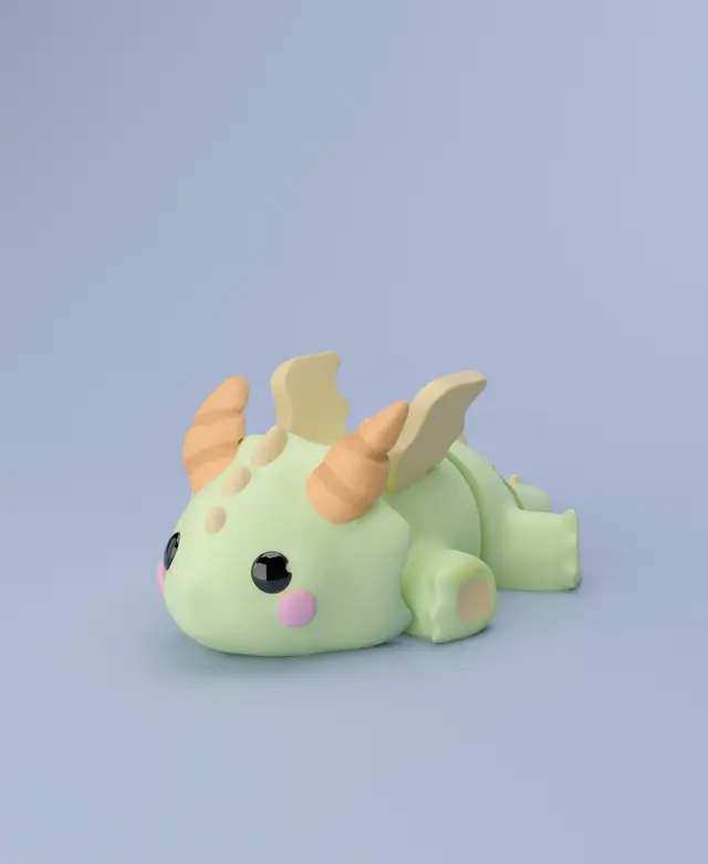 3D Flexi Baby Dragon Keychain — modelo 3D