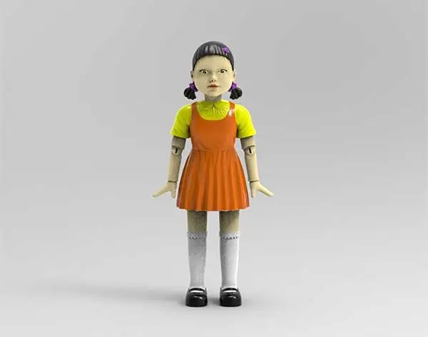 squid game doll — modelo 3D