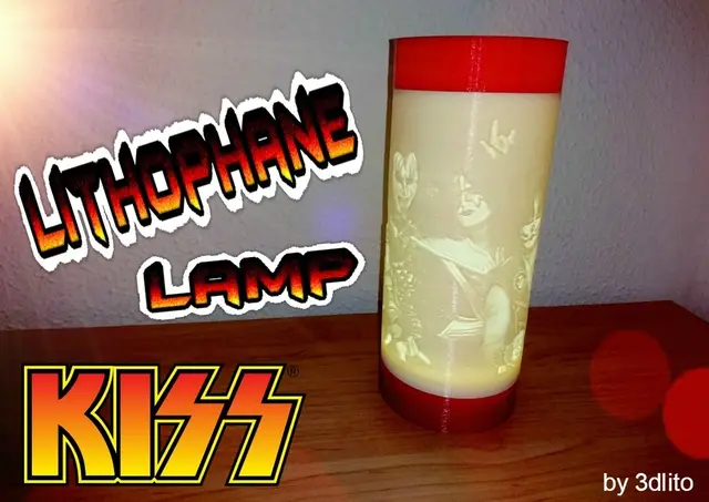 Lampara kiss litofania — modelo 3D