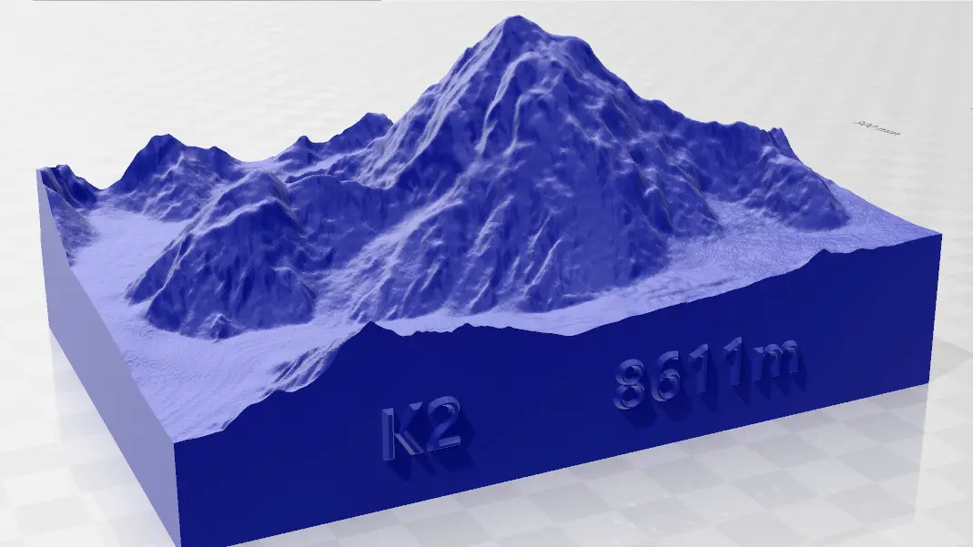 K2 mountain ultra HD — modelo 3D
