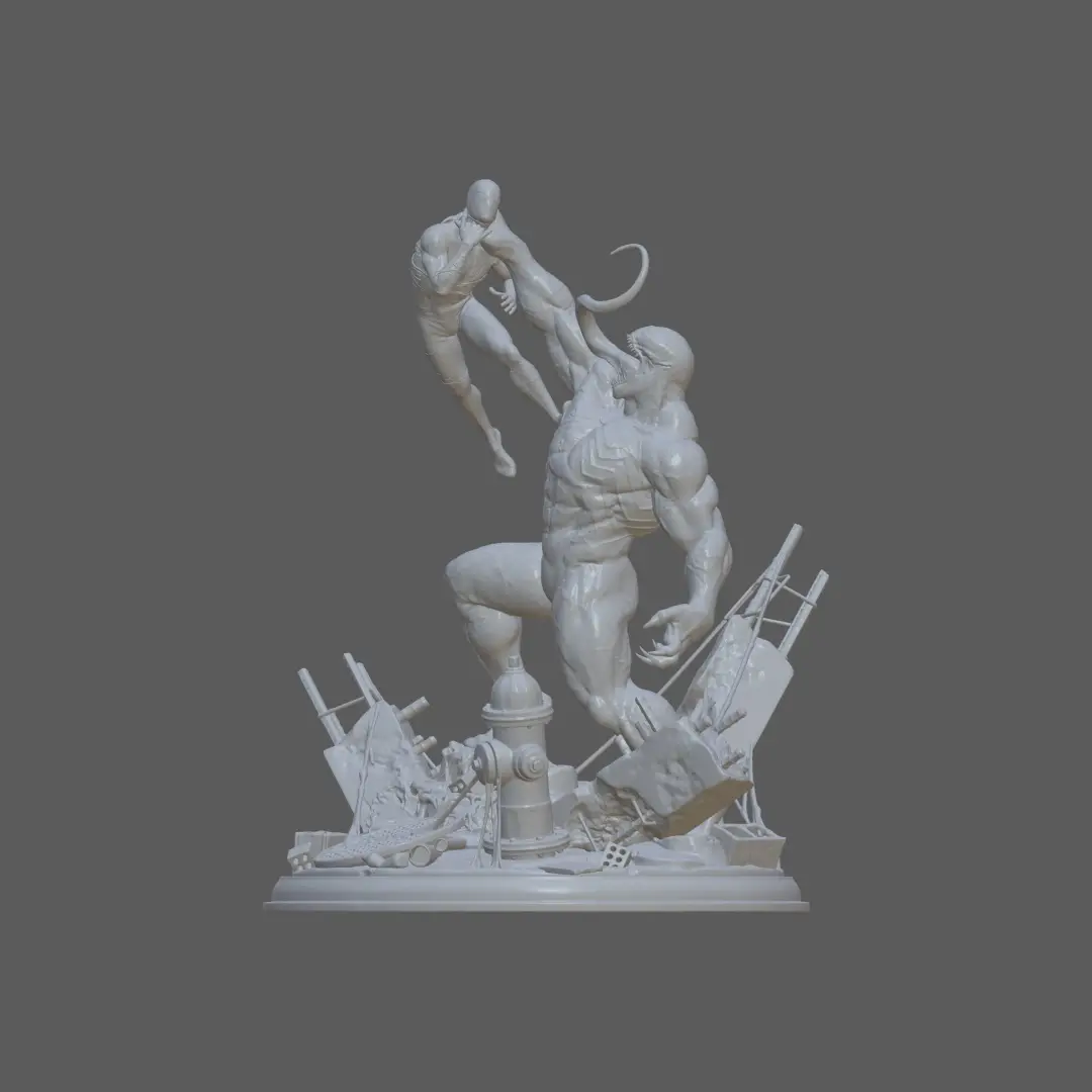 Venom vs Spiderman — modelo 3D