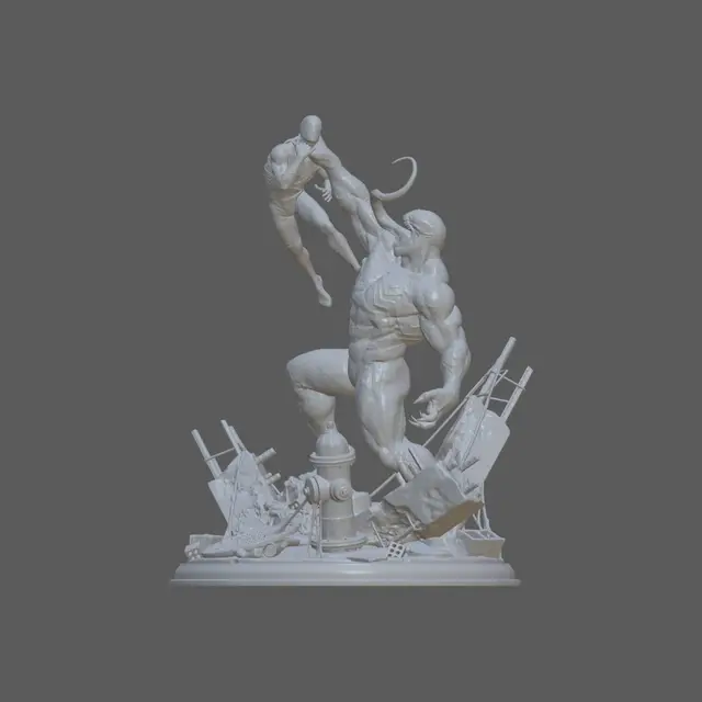 Venom vs Spiderman — modelo 3D