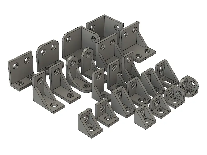 Corner Brackets For System20 2020 / 2040 Extrusion — modelo 3D