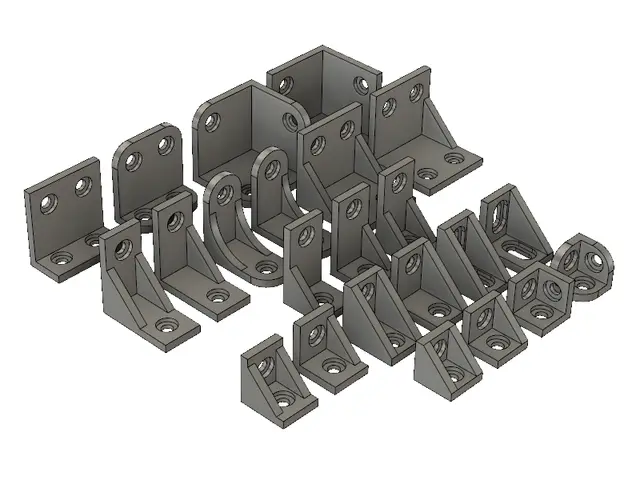 Corner Brackets For System20 2020 / 2040 Extrusion — modelo 3D