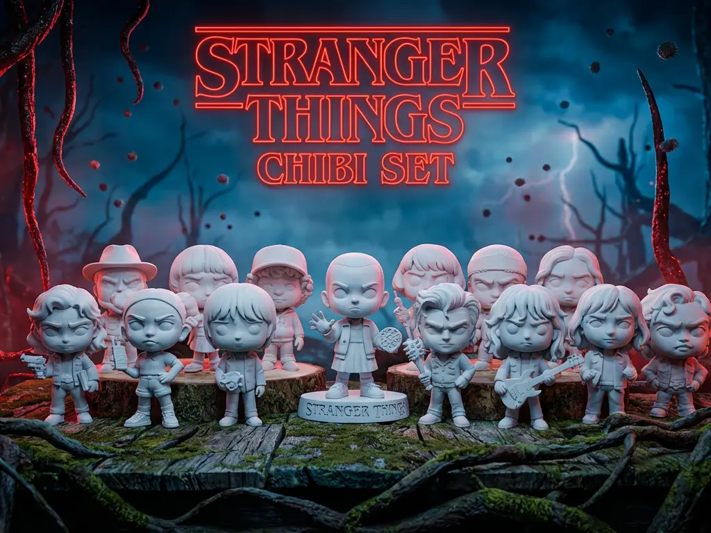 Stranger Things - Chibi Set — modelo 3D