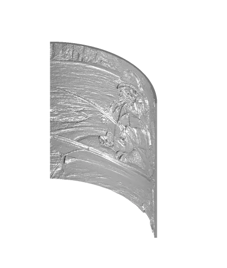 Lithophane of a Cat Fishing — modelo 3D