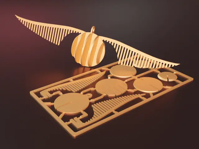 *Updated* Christmas Ornament Snitch Kit Card — modelo 3D