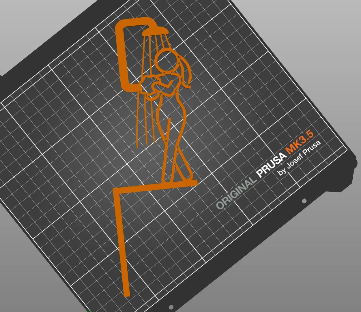 Female Shower Symbol With Black Shower — modelo 3D