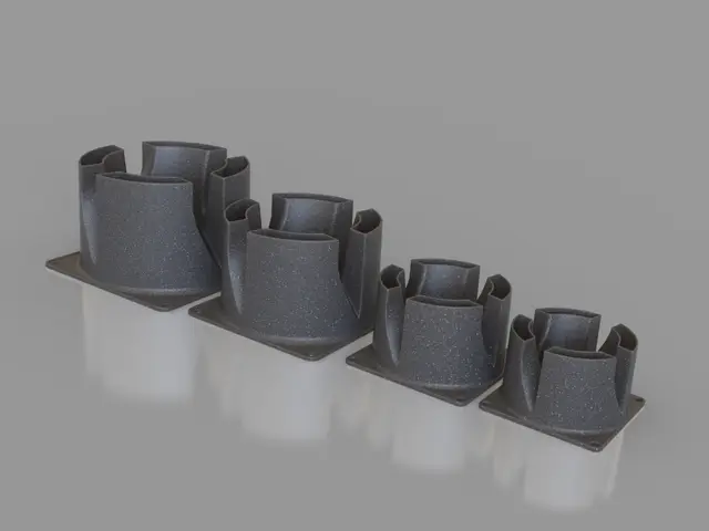 Noctua Airflow Amplifier for Different Fan Sizes (with Gopro and tripod mount) — modelo 3D